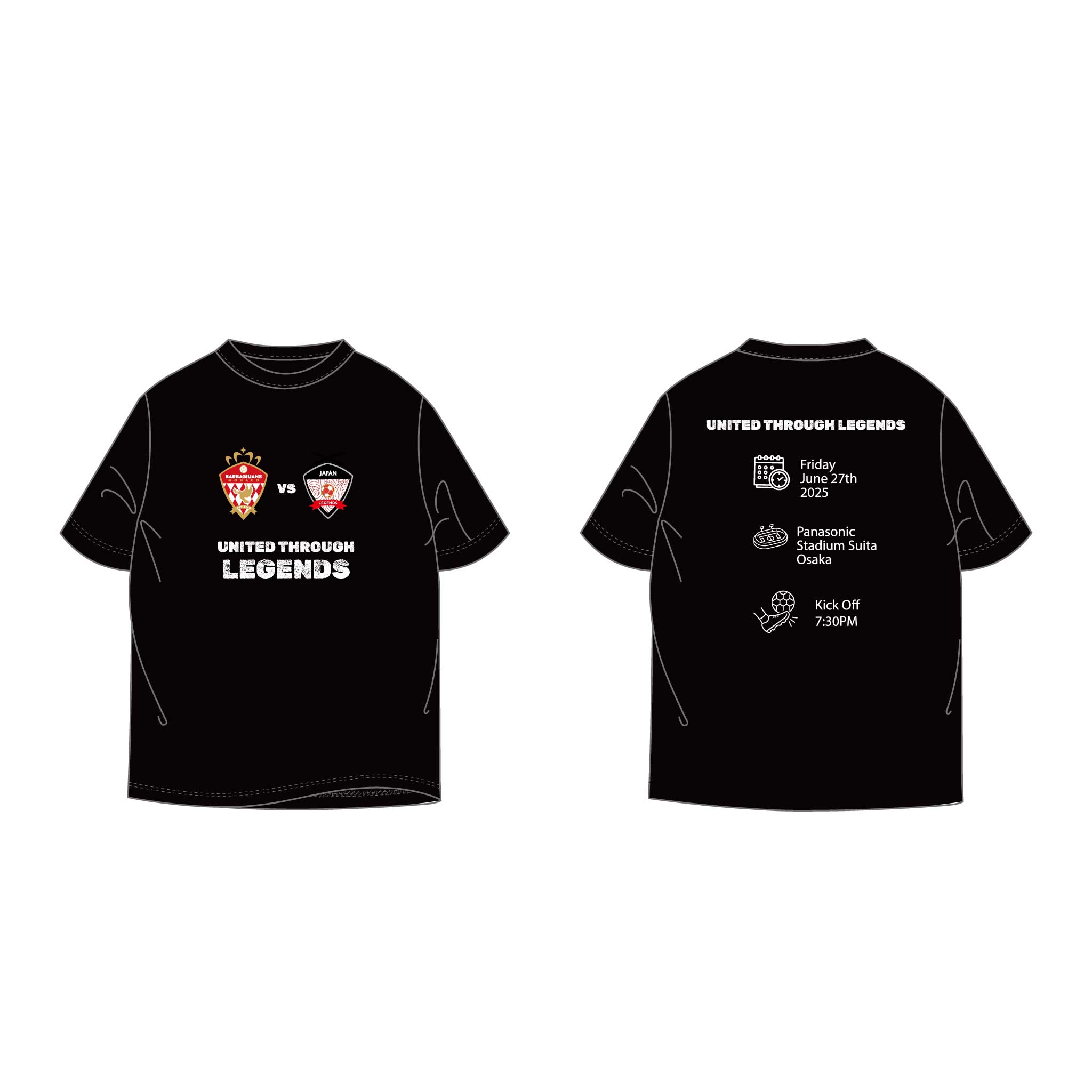 予約販売 半袖Tシャツ ブラック – UNITED THROUGH LEGENDS SHOP